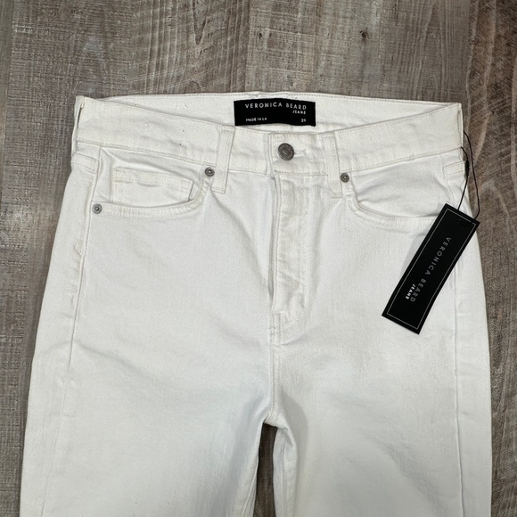 NWT Veronica Beard Women's High Rise Carly Kick Flare Jeans White Size 29 Denim - Picture 7 of 15